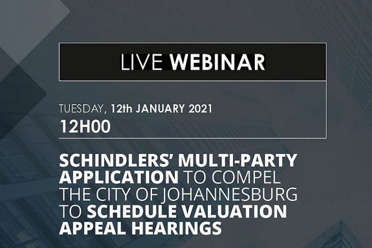 COJ Valuation Appeal Hearings: Webinar in January 2021