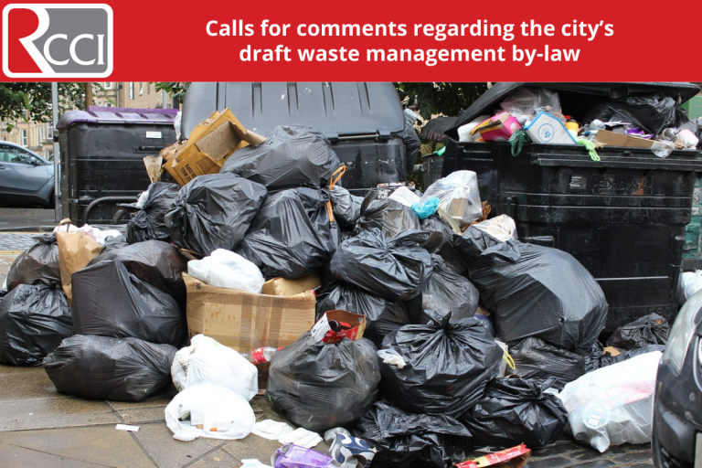 Calls for comments regarding the city’s draft waste management by-law