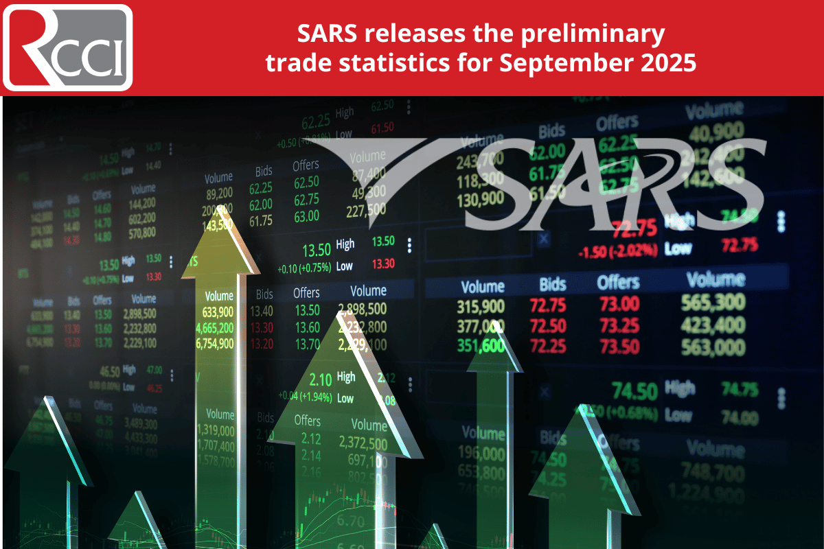 SARS releases the preliminary trade statistics for September 2025