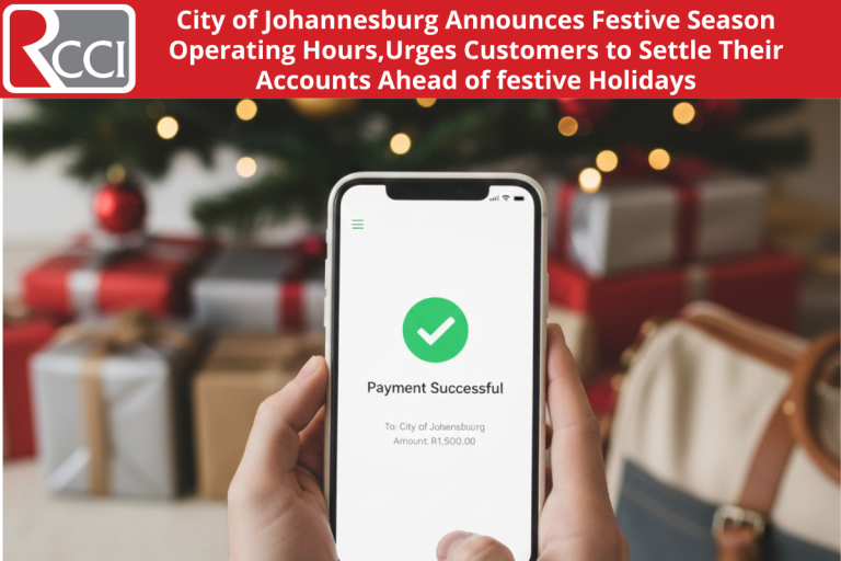 City of Johannesburg Announces Festive Season Operating Hours