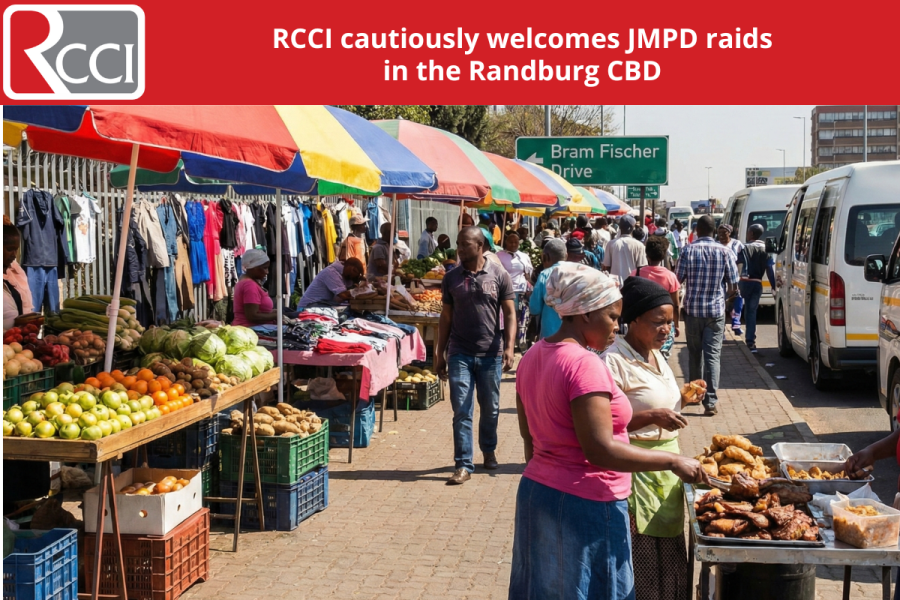 Street vendors in Randburg. Image generated by Gemini.